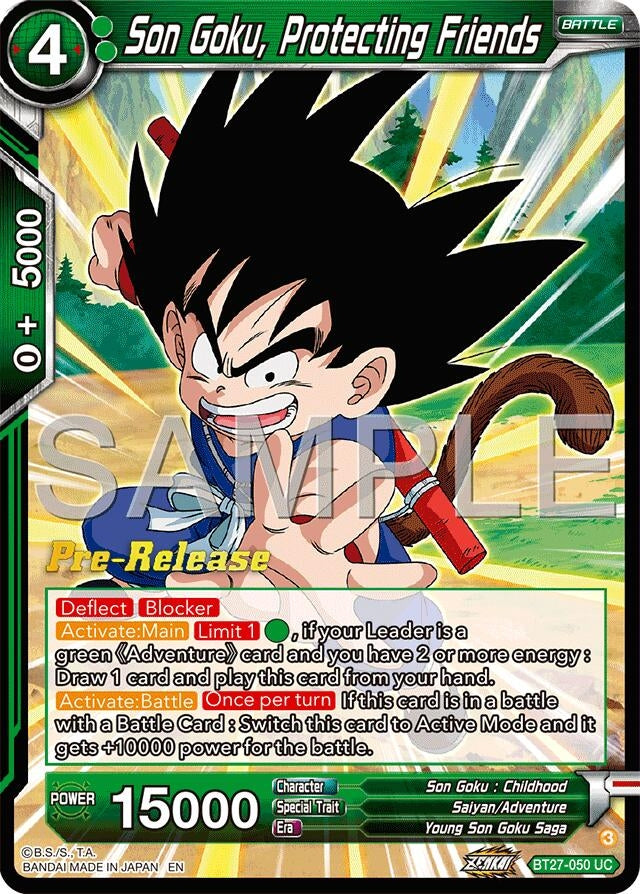 Image for Son Goku, Protecting Friends (History of Z Pre-Release Cards) (BT27-050) - Dragon Ball Super: Masters