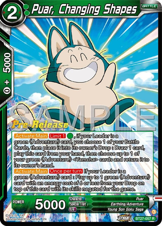 Image for Puar, Changing Shapes (History of Z Pre-Release Cards) (BT27-057) - Dragon Ball Super: Masters