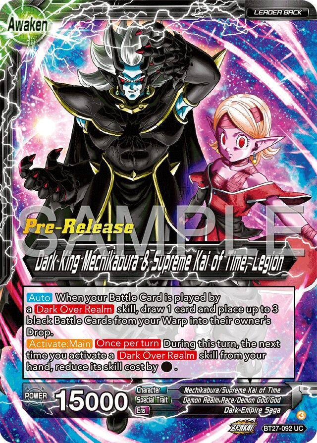 Image for Mechikabura // Dark King Mechikabura & Supreme Kai of Time, Legion (History of Z Pre-Release Cards) (BT27-092) - Dragon Ball Super: Masters