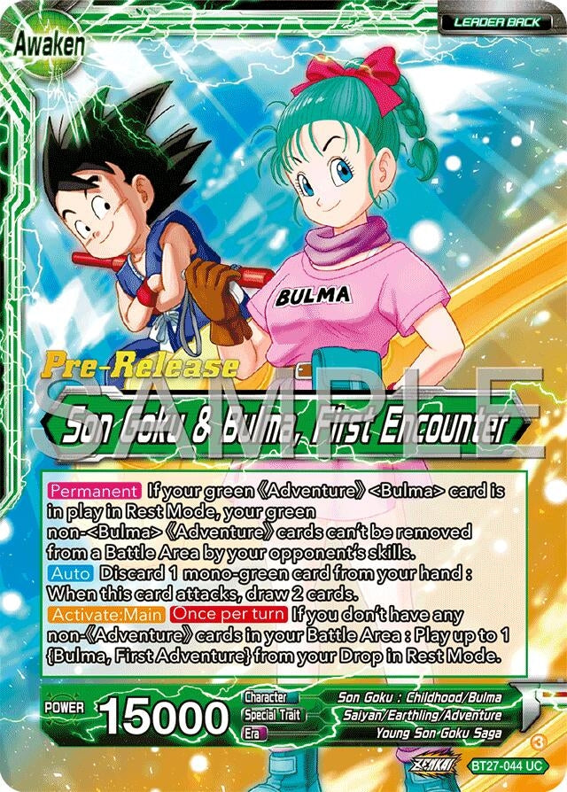Image for Son Goku // Son Goku & Bulma, First Encounter (History of Z Pre-Release Cards) (BT27-044) - Dragon Ball Super: Masters