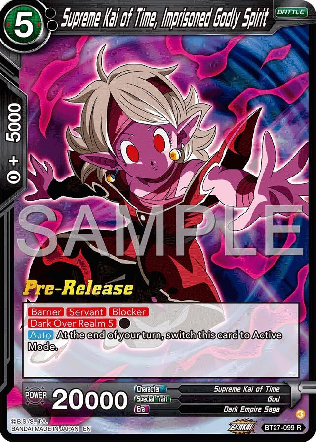 Image for Supreme Kai of Time, Imprisoned Godly Spirit (History of Z Pre-Release Cards) (BT27-099) - Dragon Ball Super: Masters