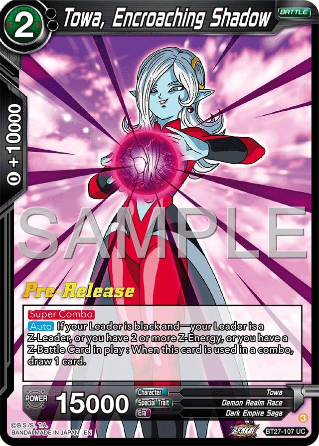 Image for Towa, Encroaching Shadow (History of Z Pre-Release Cards) (BT27-107) - Dragon Ball Super: Masters