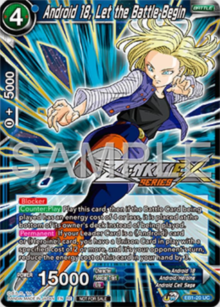Image for Android 18, Let the Battle Begin (Event Pack 16) (Promotion Cards) (EB1-20) - Dragon Ball Super: Masters