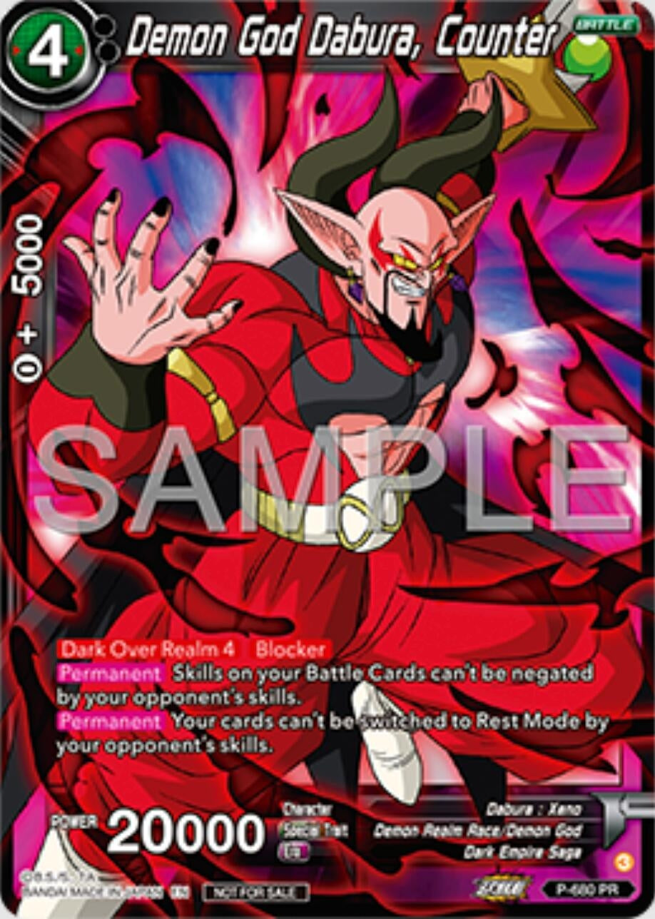 Image for Demon God Dabura, Counter (Zenkai Series Tournament Pack Vol.11) (Tournament Promotion Cards) (P-680) - Dragon Ball Super: Masters