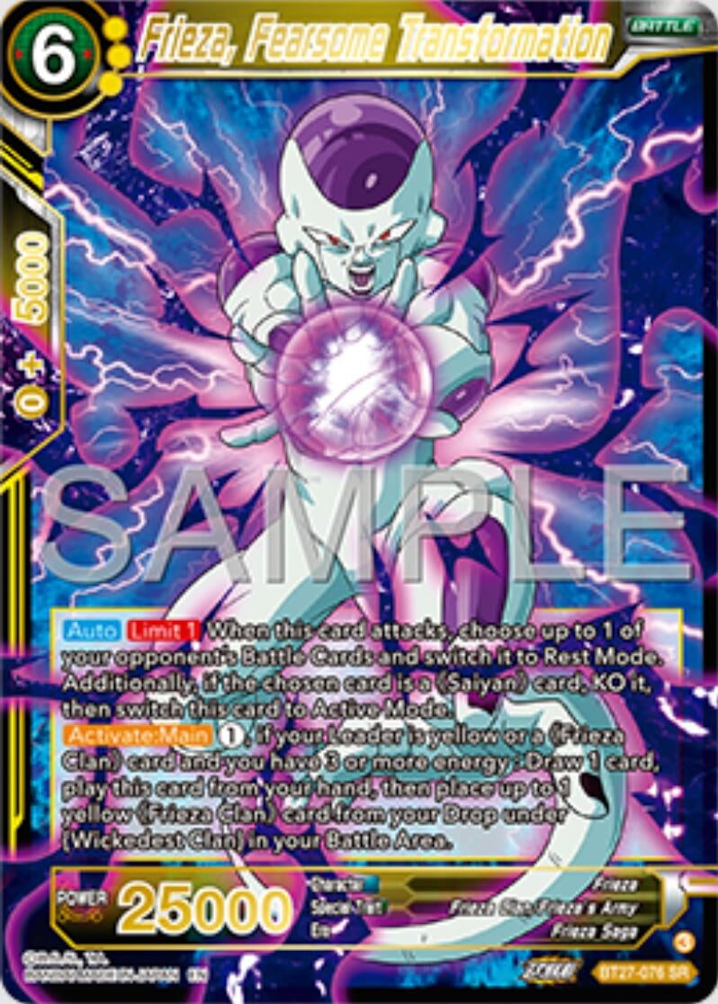 Image for Frieza, Fearsome Transformation (History of Z) (BT27-076) - Dragon Ball Super: Masters