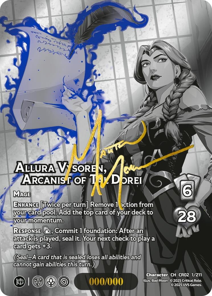 Image for Allura Vysoren, Arcanist of Tal'Dorei (Serial Numbered) (Critical Role: Heroes of Exandria) (1/211) - UniVersus
