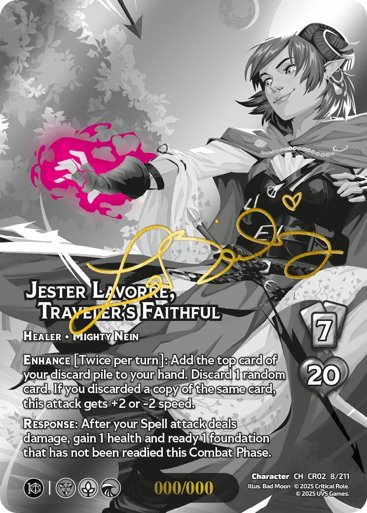 Image for Jester Lavorre, Traveler's Faithful (Serial Numbered) (Critical Role: Heroes of Exandria) (8/211) - UniVersus