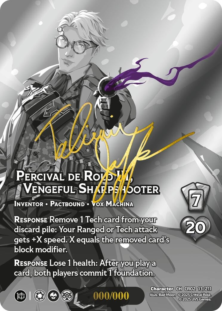 Image for Percival de Rolo III, Vengeful Sharpshooter (Serial Numbered) (Critical Role: Heroes of Exandria) (13/211) - UniVersus