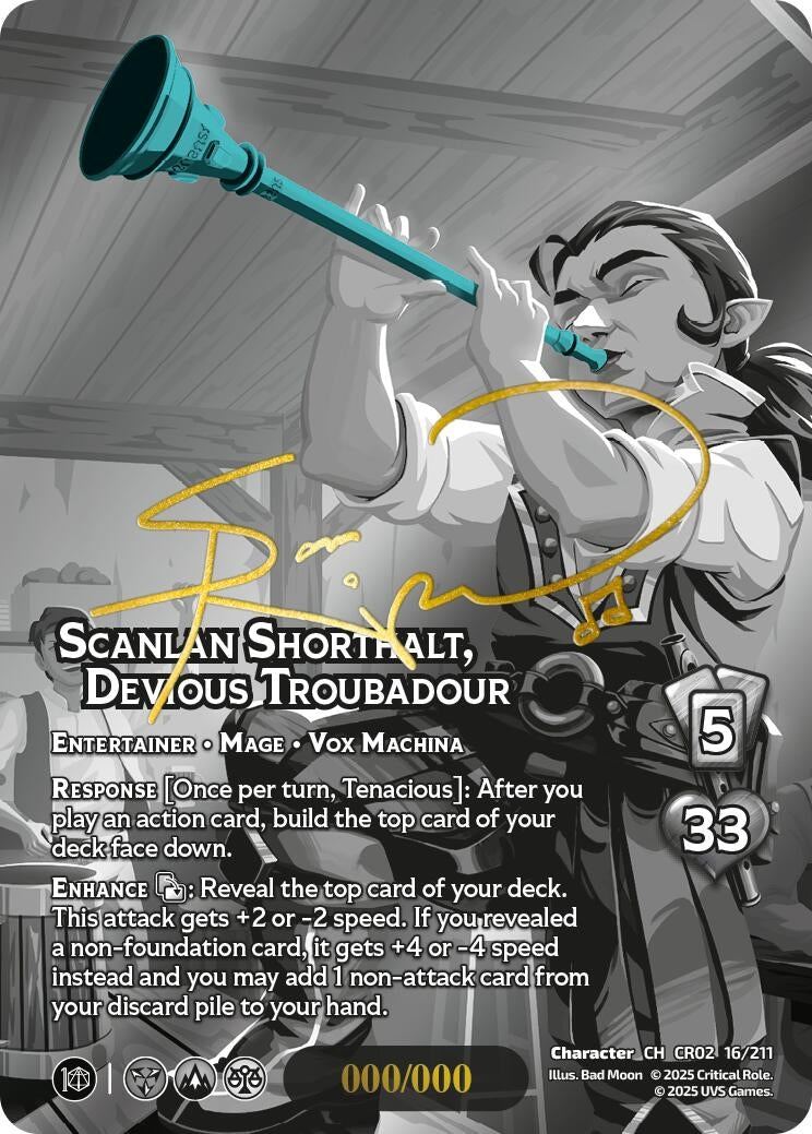 Image for Scanlan Shorthalt, Devious Troubadour (Serial Numbered) (Critical Role: Heroes of Exandria) (16/211) - UniVersus