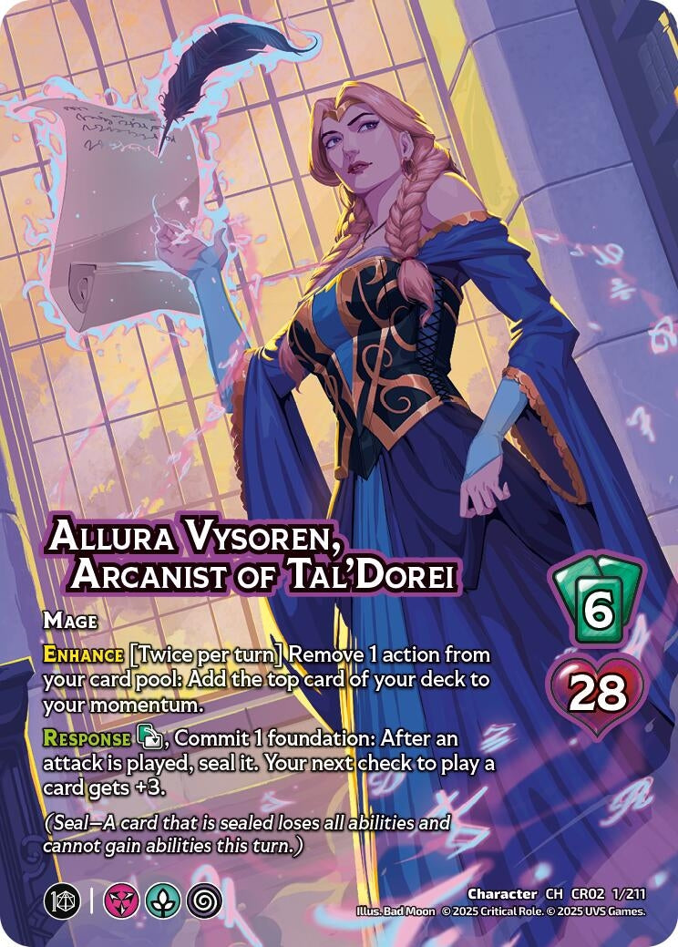 Image for Allura Vysoren, Arcanist of Tal'Dorei (Critical Role: Heroes of Exandria) (1/211) - UniVersus