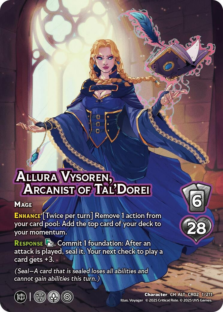 Image for Allura Vysoren, Arcanist of Tal'Dorei (Alternate Art) (Critical Role: Heroes of Exandria) (1/211) - UniVersus