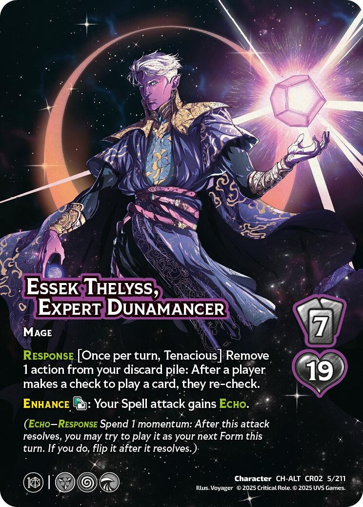 Image for Essek Thelyss, Expert Dunamancer (Alternate Art) (Critical Role: Heroes of Exandria) (5/211) - UniVersus