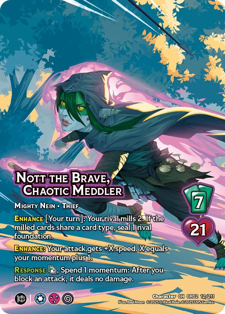 Image for Nott the Brave, Chaotic Meddler (Critical Role: Heroes of Exandria) (12/211) - UniVersus