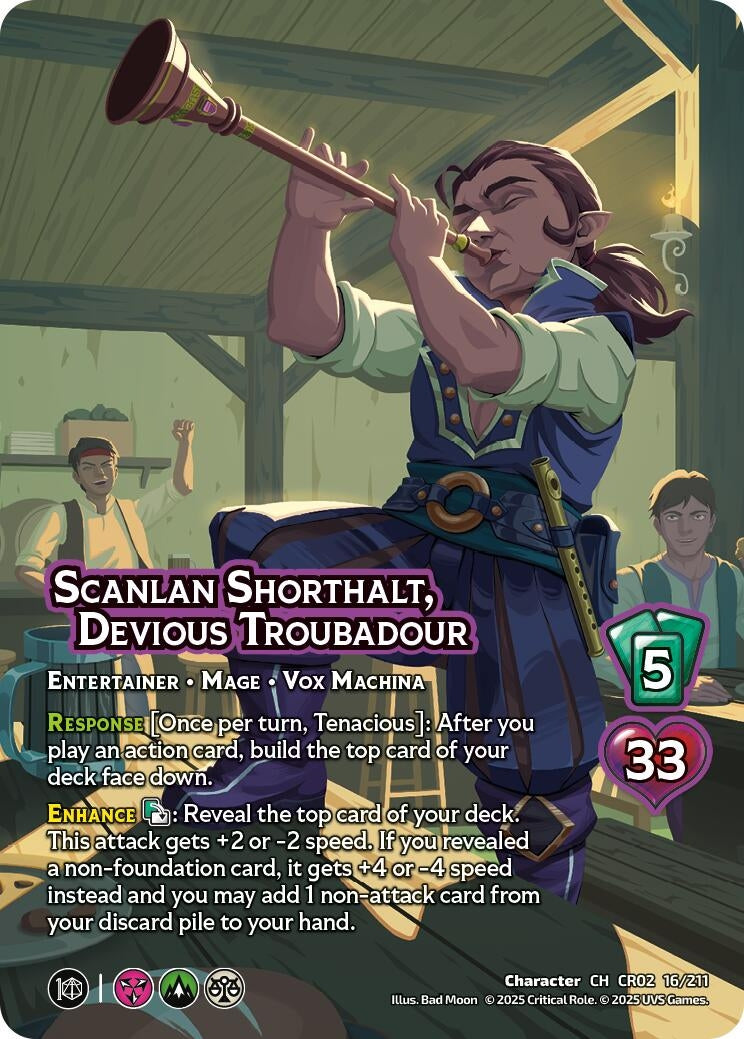 Image for Scanlan Shorthalt, Devious Troubadour (Critical Role: Heroes of Exandria) (16/211) - UniVersus