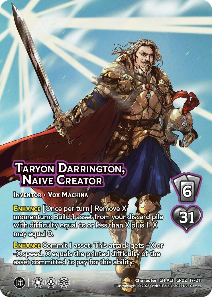 Image for Taryon Darrington, Naive Creator (Alternate Art) (Critical Role: Heroes of Exandria) (17/211) - UniVersus