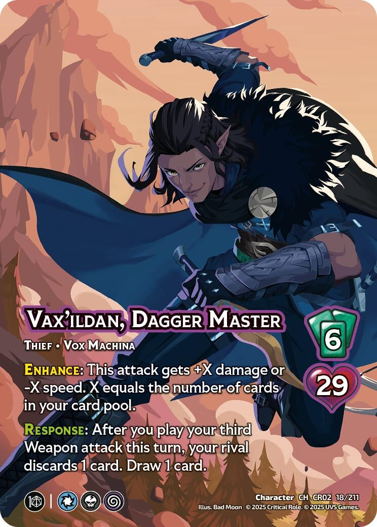 Image for Vax'ildan, Dagger Master (Critical Role: Heroes of Exandria) (18/211) - UniVersus
