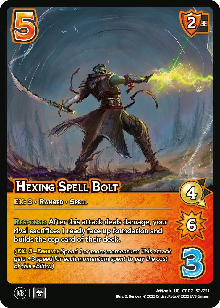 Image for Hexing Spell Bolt (Critical Role: Heroes of Exandria) (52/211) - UniVersus