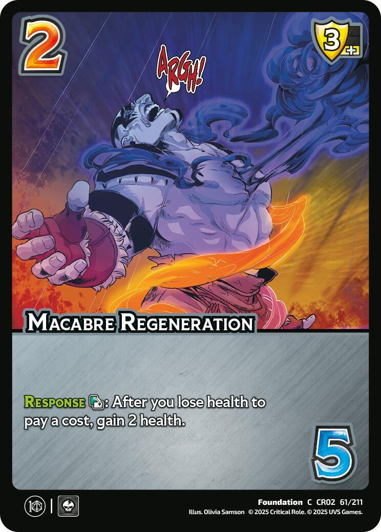 Image for Macabre Regeneration (Critical Role: Heroes of Exandria) (61/211) - UniVersus