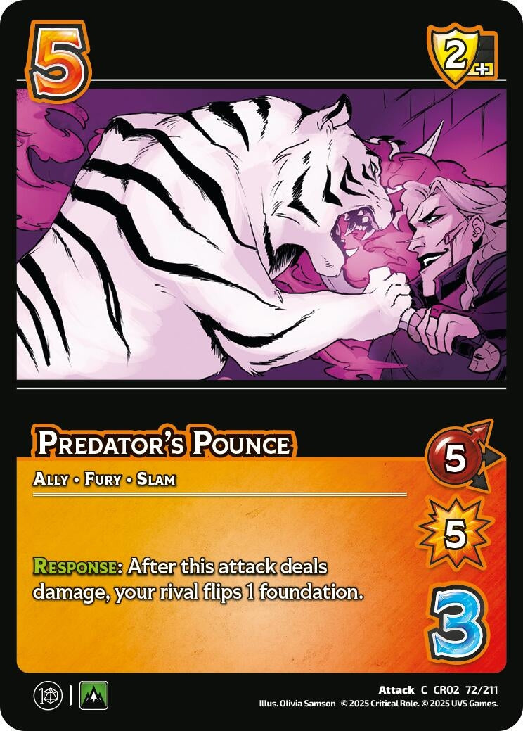 Image for Predator's Pounce (Critical Role: Heroes of Exandria) (72/211) - UniVersus