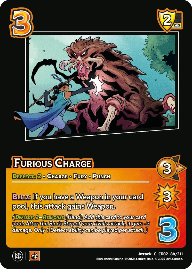 Image for Furious Charge (Critical Role: Heroes of Exandria) (84/211) - UniVersus