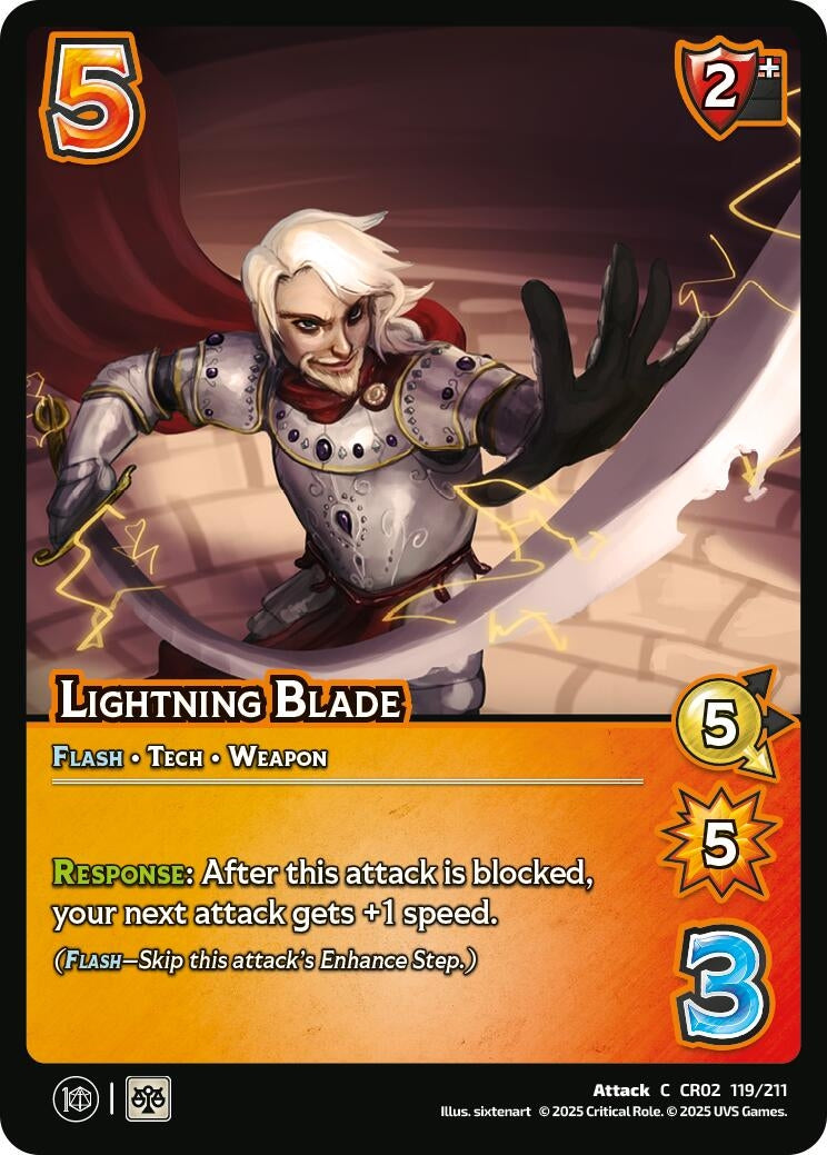Image for Lightning Blade (Critical Role: Heroes of Exandria) (119/211) - UniVersus
