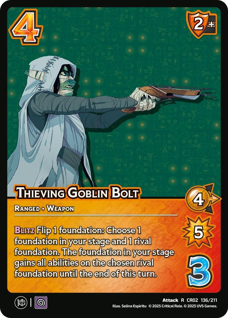 Image for Thieving Goblin Bolt (Critical Role: Heroes of Exandria) (136/211) - UniVersus