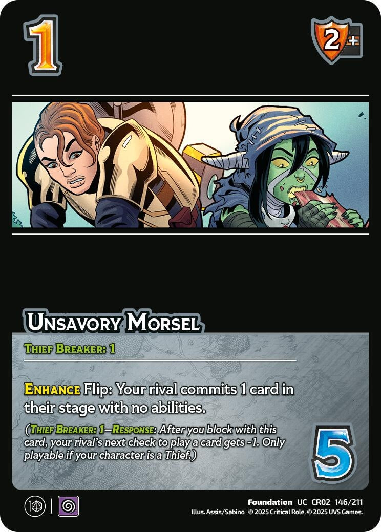 Image for Unsavory Morsel (Critical Role: Heroes of Exandria) (146/211) - UniVersus