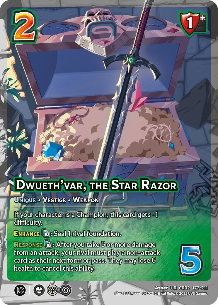Image for Dwueth'var, Star Razor (Critical Role: Heroes of Exandria) (177/211) - UniVersus