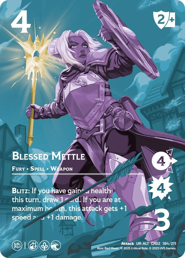 Image for Blessed Mettle (Alternate Art) (Critical Role: Heroes of Exandria) (184/211) - UniVersus