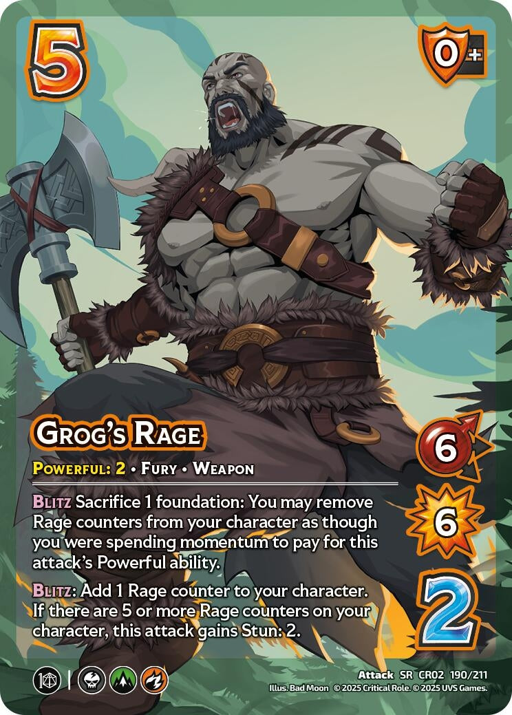 Image for Grog's Rage (Critical Role: Heroes of Exandria) (190/211) - UniVersus