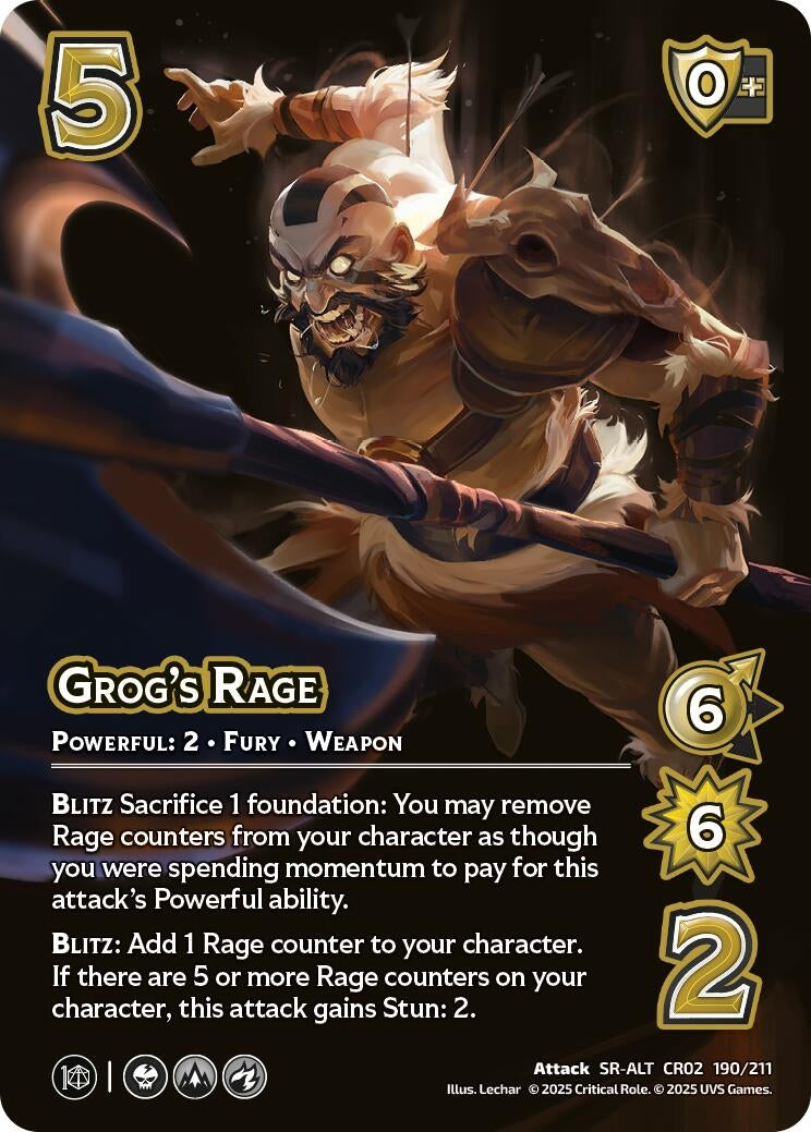 Image for Grog's Rage (Alternate Art) (Critical Role: Heroes of Exandria) (190/211) - UniVersus