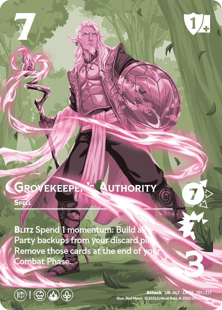 Image for Grovekeeper's Authority (Alternate Art) (Critical Role: Heroes of Exandria) (191/211) - UniVersus