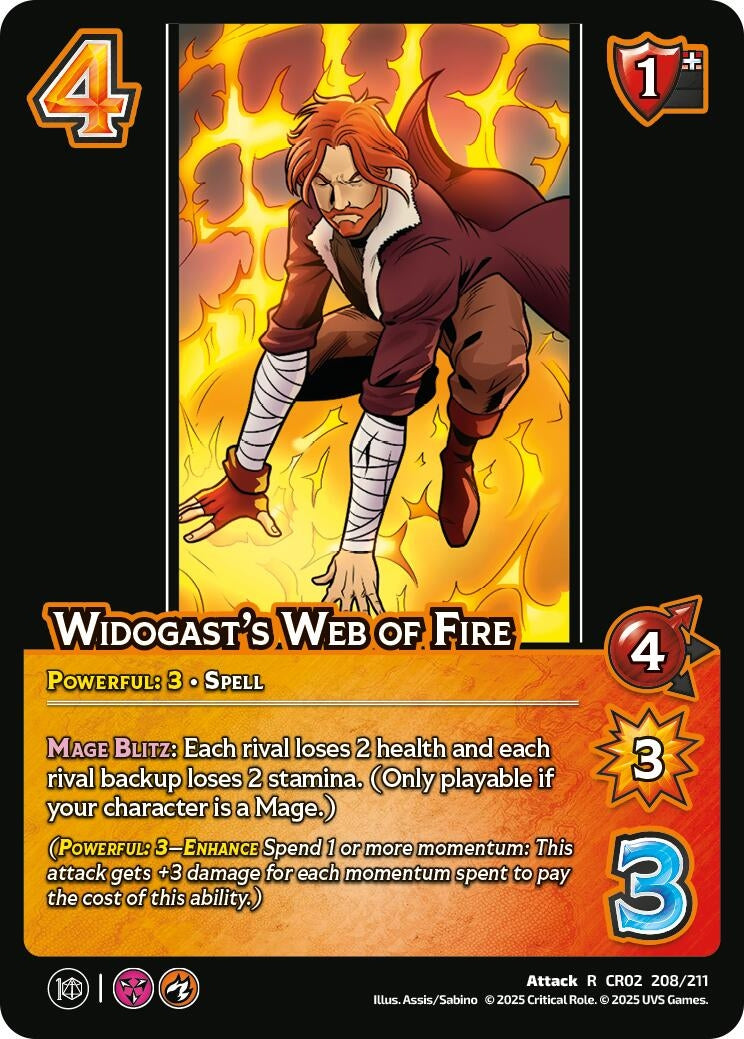 Image for Widogast's Web of Fire (Critical Role: Heroes of Exandria) (208/211) - UniVersus