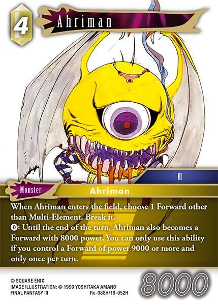Image for Ahriman (Legacy Collection) (Re-088H/18-052H) - Final Fantasy TCG