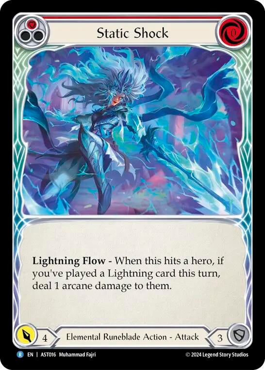 Image for Static Shock (Red) (Armory Deck: Aurora) (AST016) - Flesh and Blood TCG