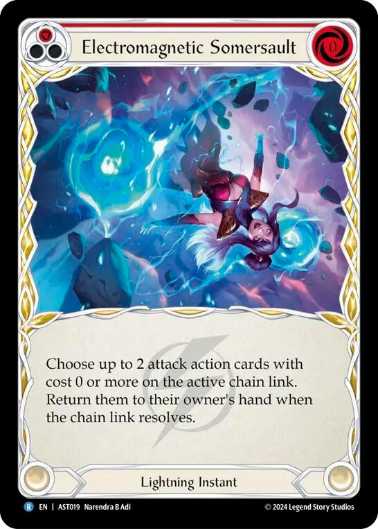 Image for Electromagnetic Somersault (Red) (Armory Deck: Aurora) (AST019) - Flesh and Blood TCG