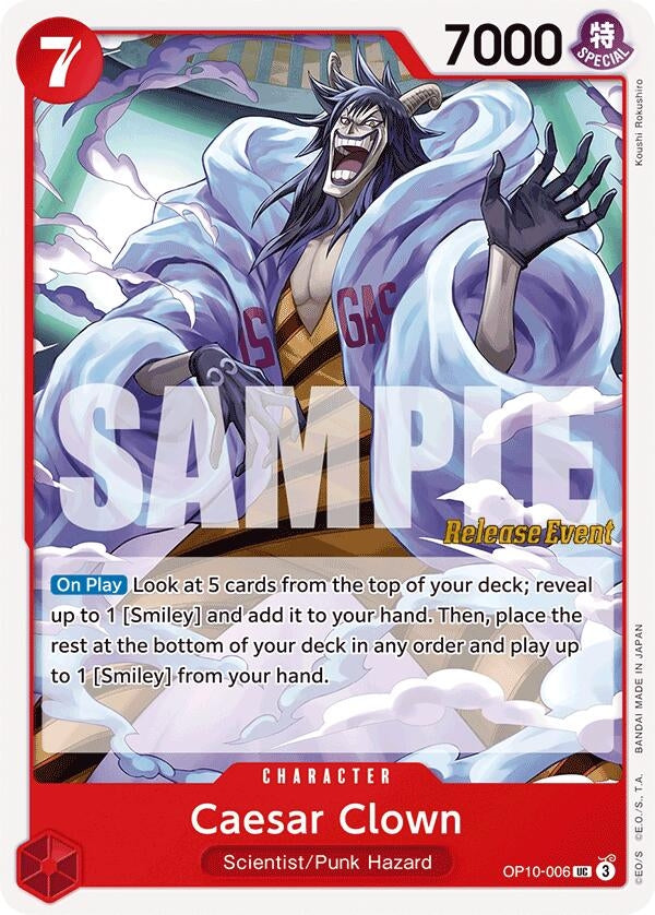 Image for Caesar Clown (006) (Royal Blood Release Event Cards) (OP10-006) - One Piece Card Game