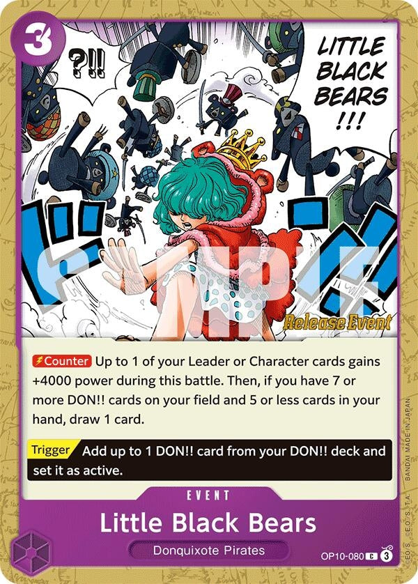 Image for Little Black Bears (Royal Blood Release Event Cards) (OP10-080) - One Piece Card Game