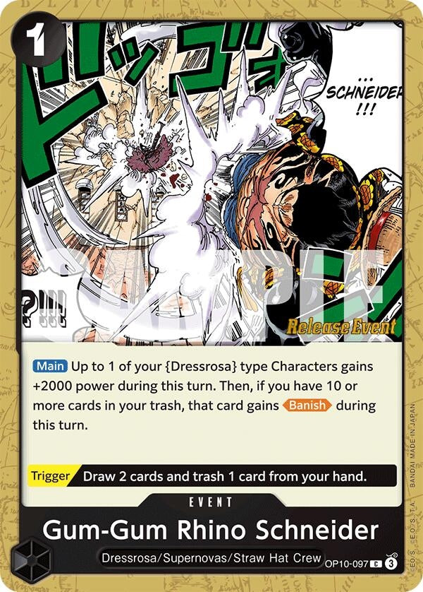 Image for Gum-Gum Rhino Schneider (Royal Blood Release Event Cards) (OP10-097) - One Piece Card Game