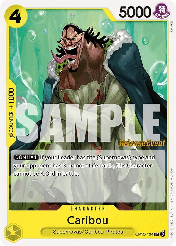 Image for Caribou (Royal Blood Release Event Cards) (OP10-104) - One Piece Card Game