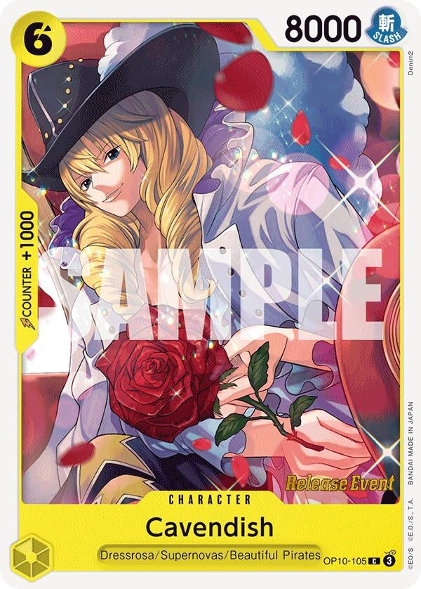 Image for Cavendish (105) (Royal Blood Release Event Cards) (OP10-105) - One Piece Card Game