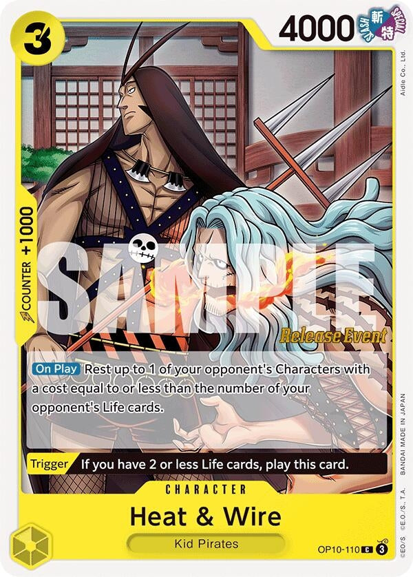 Image for Heat & Wire (Royal Blood Release Event Cards) (OP10-110) - One Piece Card Game