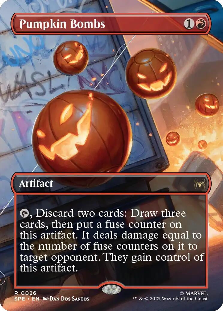 Image for Pumpkin Bombs (Borderless) (Marvel's Spider-Man: Eternal-Legal) (26) - Magic: The Gathering