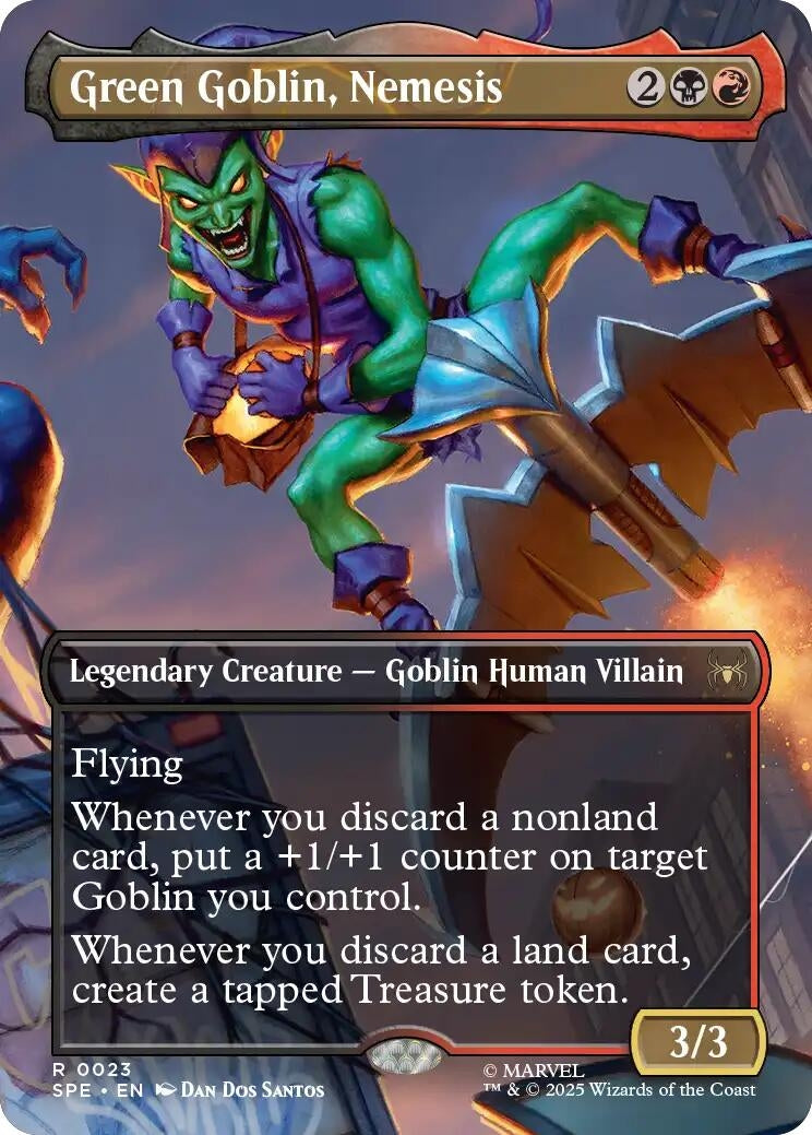 Image for Green Goblin, Nemesis (Borderless) (Marvel's Spider-Man: Eternal-Legal) (23) - Magic: The Gathering