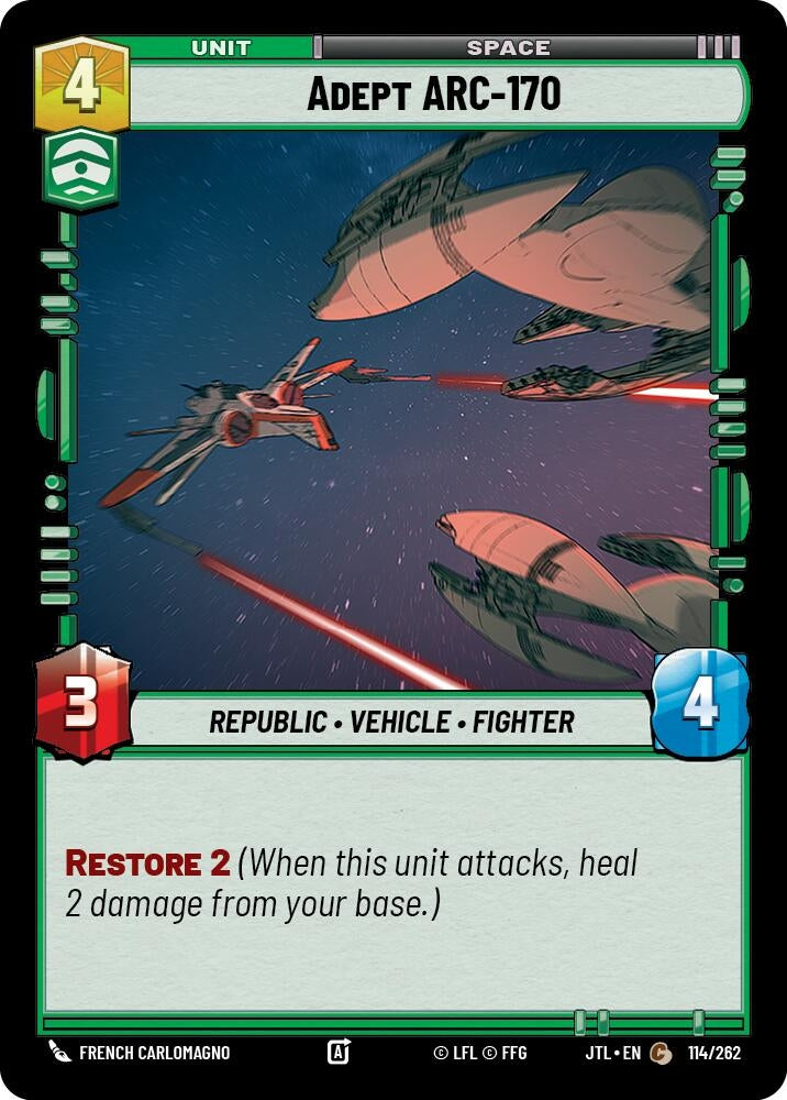 Image for Adept ARC-170 (Jump to Lightspeed) (114/262) - Star Wars: Unlimited
