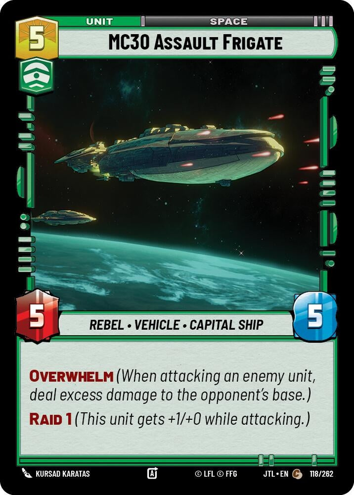 Image for MC30 Assault Frigate (Jump to Lightspeed) (118/262) - Star Wars: Unlimited