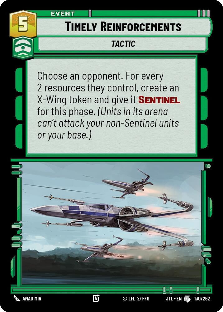 Image for Timely Reinforcements (Jump to Lightspeed) (130/262) - Star Wars: Unlimited