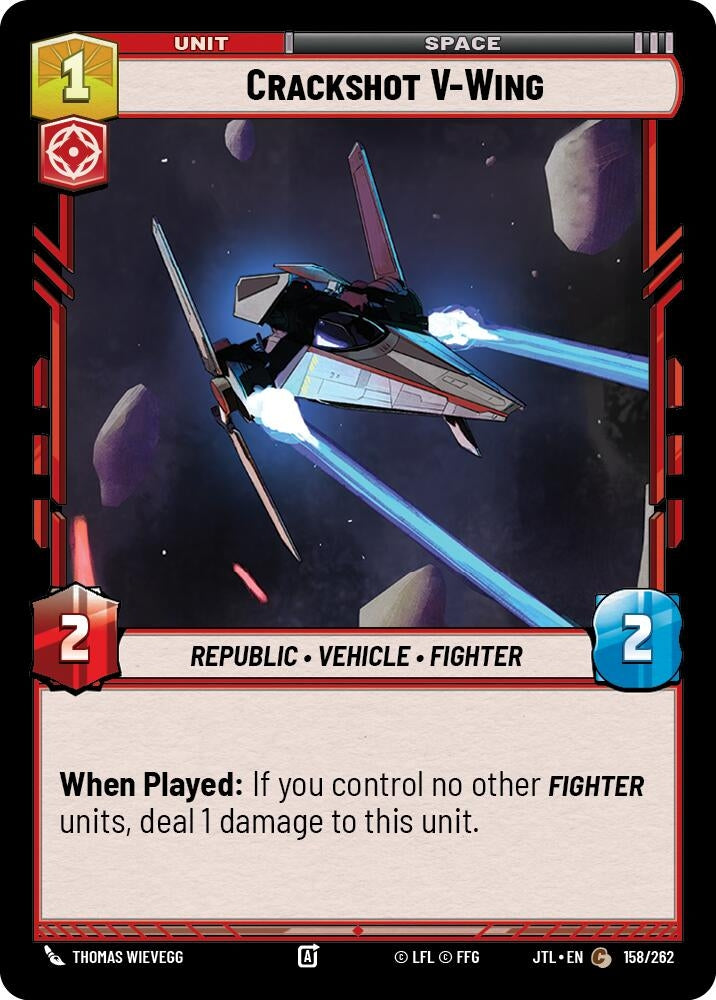 Image for Crackshot V-Wing (Jump to Lightspeed) (158/262) - Star Wars: Unlimited