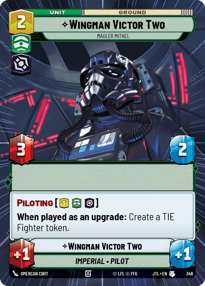 Image for Wingman Victor Two - Mauler Mithel (Hyperspace) (Jump to Lightspeed) (346) - Star Wars: Unlimited