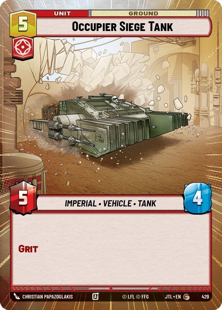 Image for Occupier Siege Tank (Hyperspace) (Jump to Lightspeed) (429) - Star Wars: Unlimited